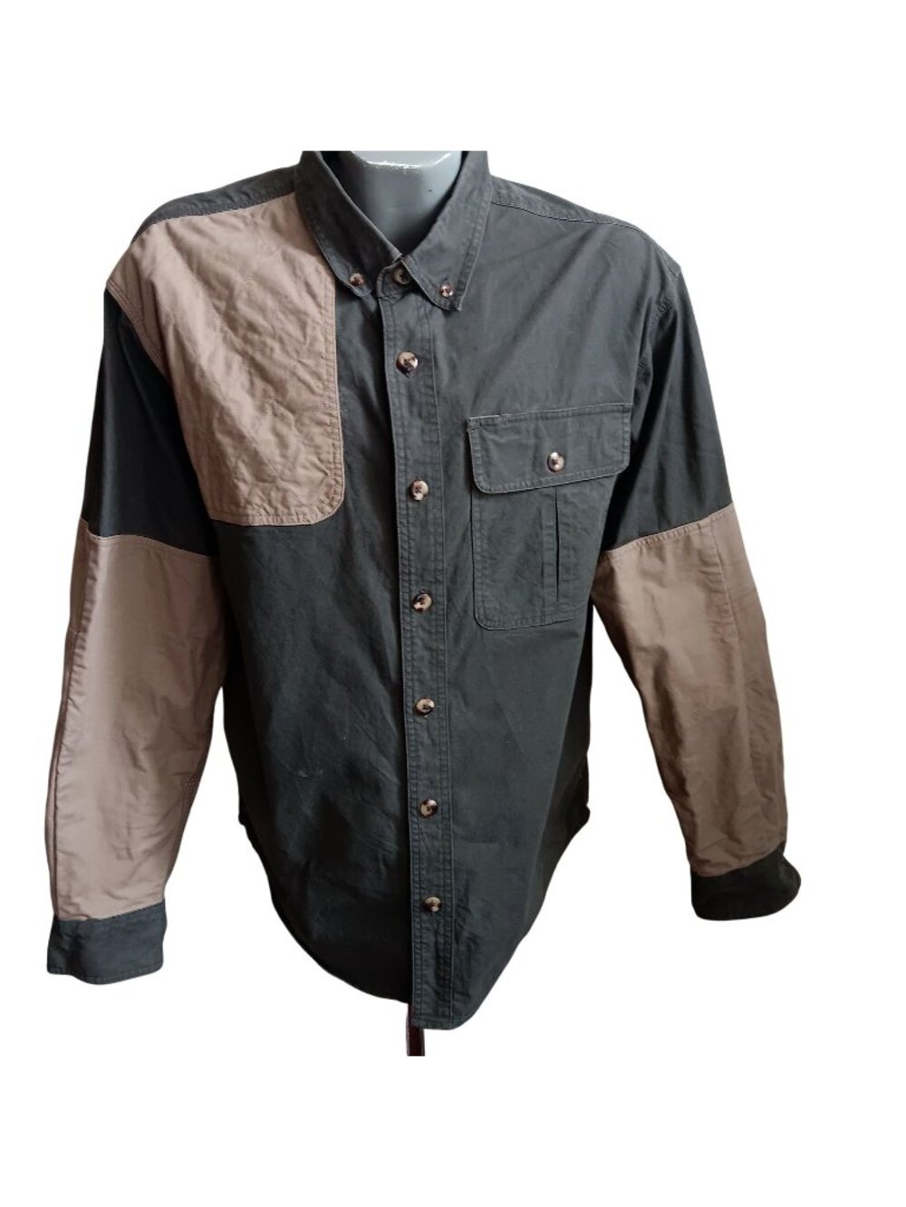 Cabela's Hunting Shirt XL Long Sleeve Shooters Outdoors Padded Button Up RH